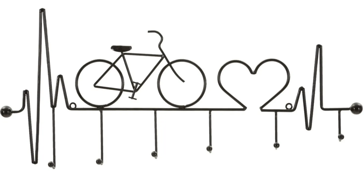 Porte-vélos mural métal Noir