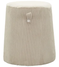 Pouf conique Dublin Tissu doux Beige