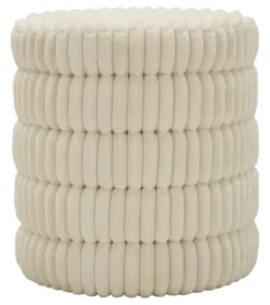 Pouf Levels Tissu crème