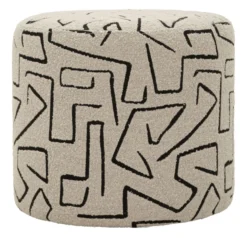 Pouf Nairobi motif abstrait