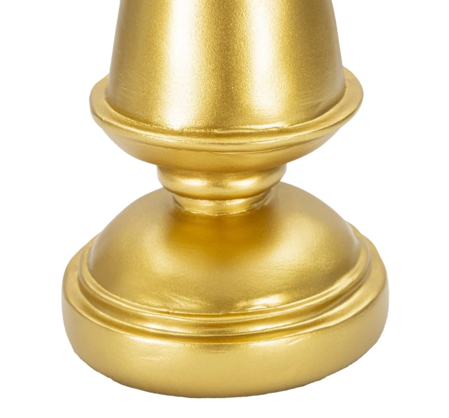 Roi d'échecs décoratif doré en polyrésine accents noirs
