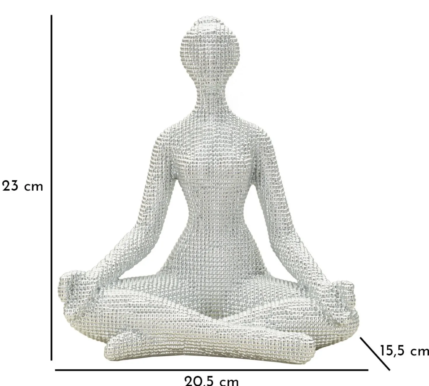 Sculpture Femme Yoga Silver Argent