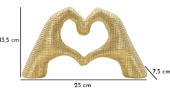 Sculpture Lover Gold Mains entrelacées cœur