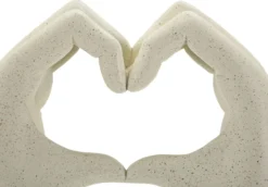 Sculpture Love Stons en résine beige