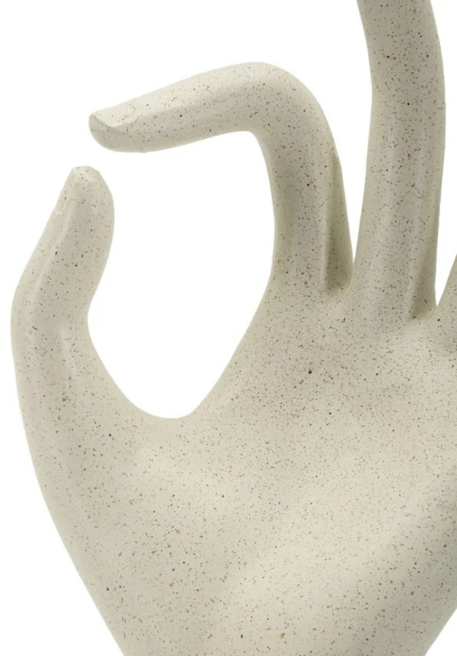 Sculpture main OK Stons finition minérale beige