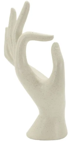 Sculpture main OK Stons finition minérale beige