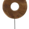 Sculpture ronde Teck recyclé motifs irréguliers