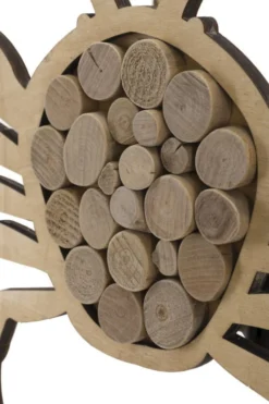 Sculpture suspendue en forme de Crabe Bois massif et MDF