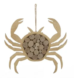 Sculpture suspendue en forme de Crabe Bois massif et MDF