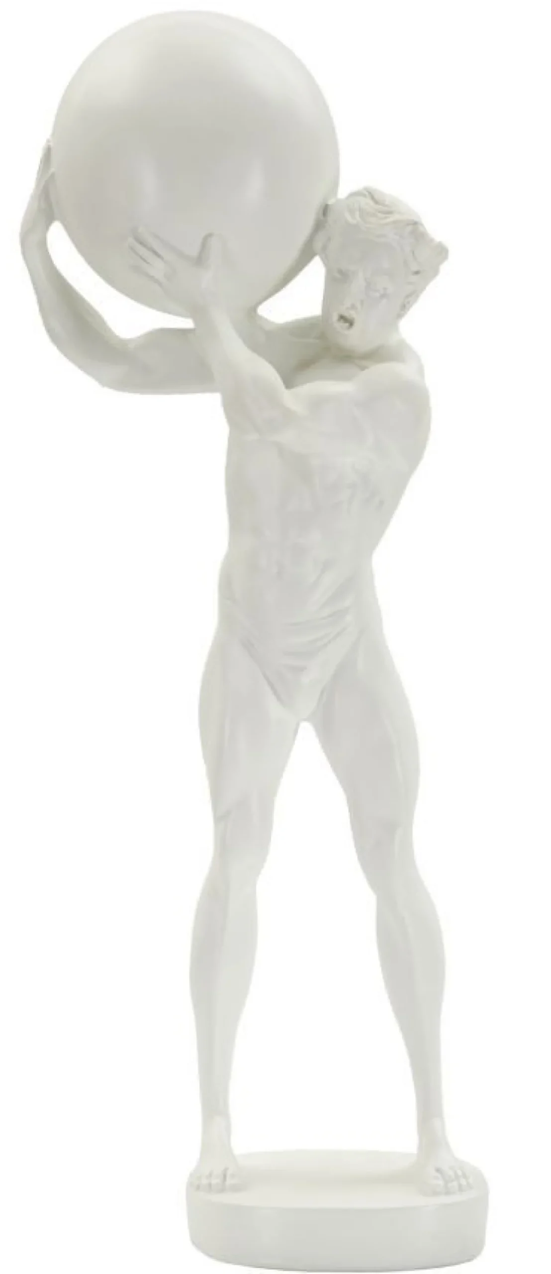 Statue homme athlétique en polyrésine Blanc