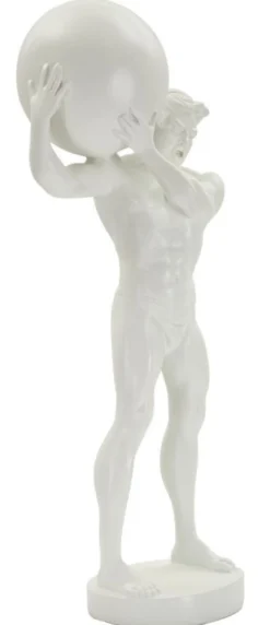 Statue homme athlétique en polyrésine Blanc