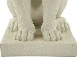Statue Lion Leone Stons en Résine Beige