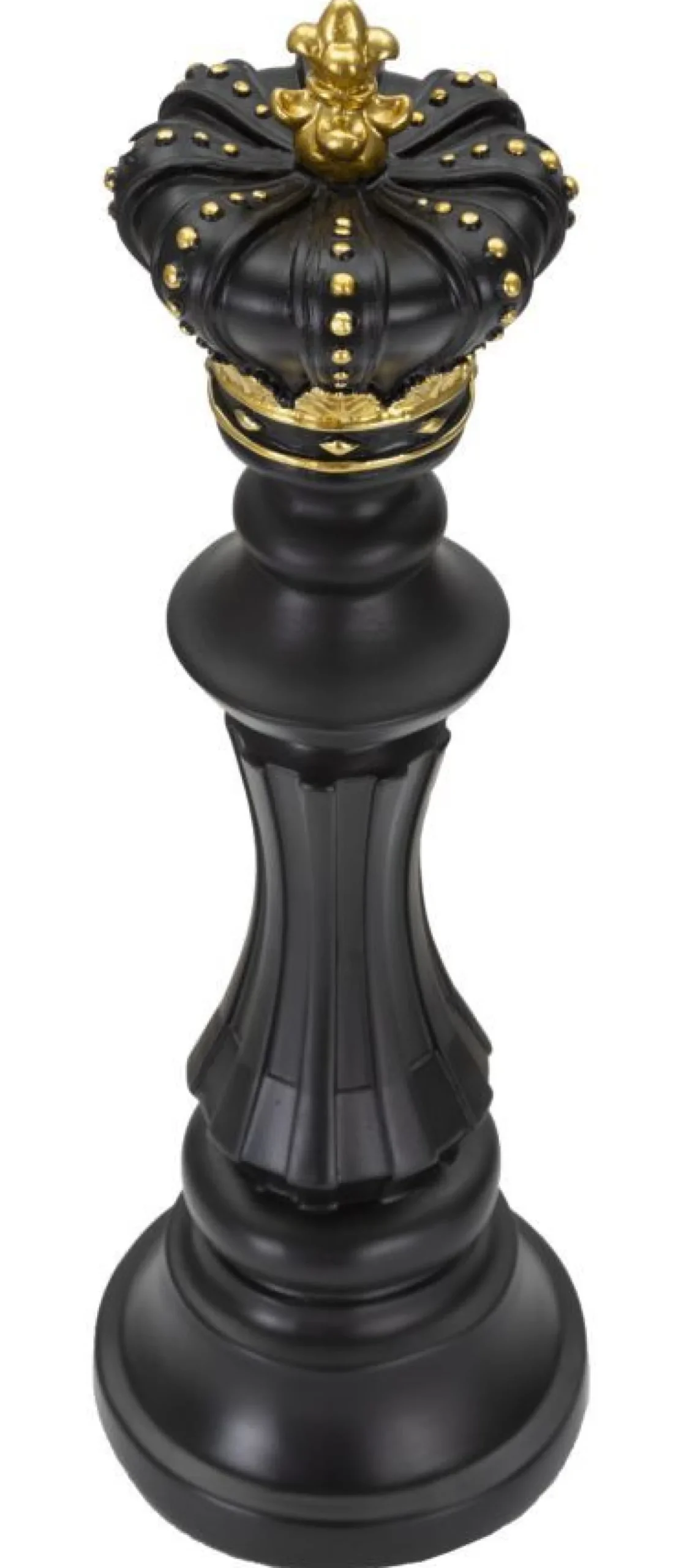 Statuette Roi d'échecs Polyrésine Noir et Or