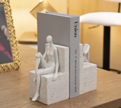 Support de Livres Stons en Pierre Miroir Beige