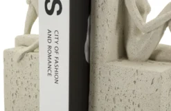 Support de Livres Stons en Pierre Miroir Beige