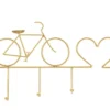 Support mural vélo doré en métal