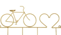 Support mural vélo doré en métal