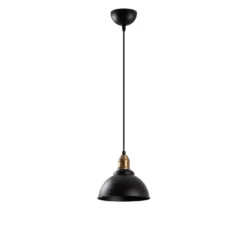 Suspension Escus Ø21cm Métal Noir et Or antique