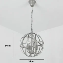 Suspension Jupiter Métal Gris