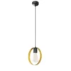 Suspension 1 lampe 1 anneau Annulis Métal Or et Noir