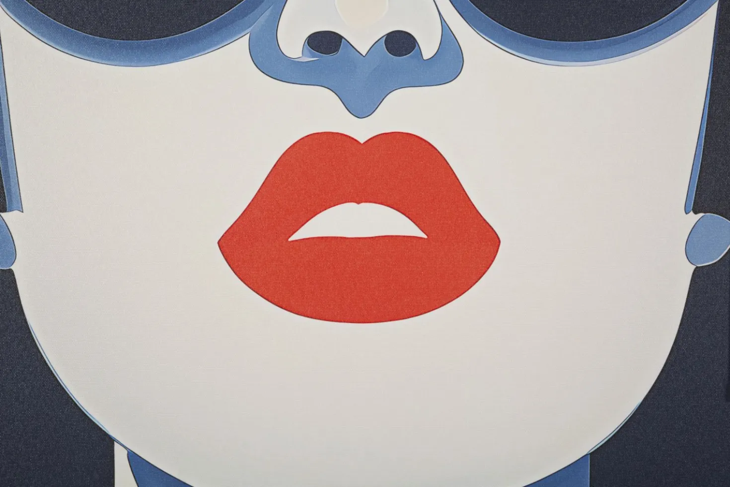 Tableau LED Cécille femme pop rouge et bleu