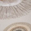 Tableau mural géométrique en relief Bois massif et Toile nuances chaudes