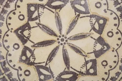 Tableau mural Malind Motifs géométriques Décorations en relief Bois massif Marron