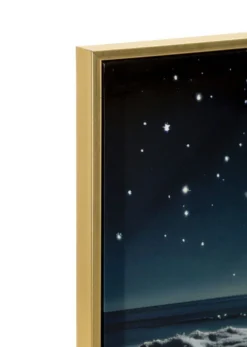 Tableau paysage nocturne cadre Laqué