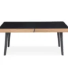 Table basse en bois Darcy avec plateau en Verre Noir