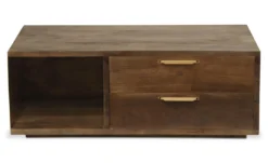 Table basse Firmin Bois et Métal Or