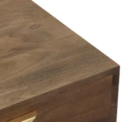 Table basse Firmin Bois et Métal Or
