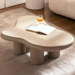 Table basse forme nuage Valdo 69x100cm Taupe
