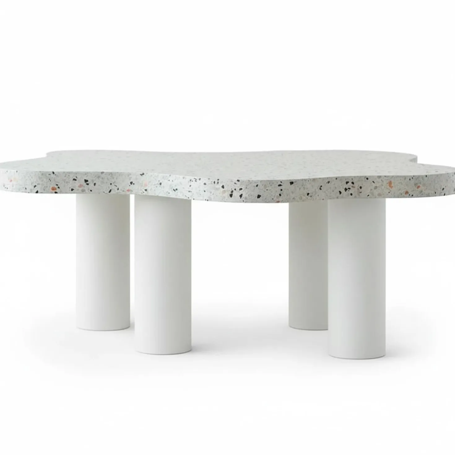 Table basse forme nuage 69x100cm Lagoon Effet Terrazzo