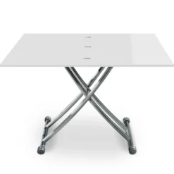 Table basse relevable Carrera Blanc laqué
