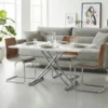 Table basse relevable Carrera XL Blanc laqué