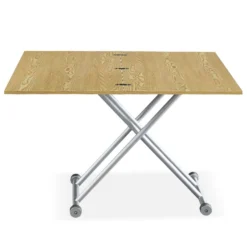 Table basse relevable Carrera Chêne clair