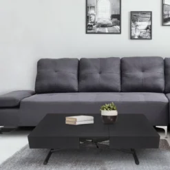 Table basse relevable Sundance Noir mat