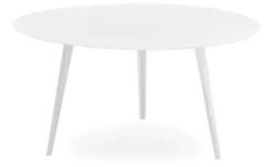 Table basse ronde 90cm Bipolart Métal Blanc