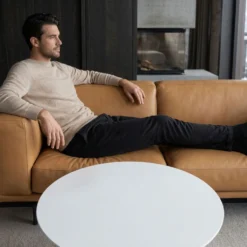 Table basse ronde 90cm Bipolart Métal Blanc