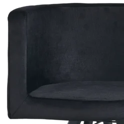 Table carrée 90cm avec 4 chaises gain de place Oslo Effet marbre blanc et Velours Noir