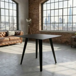 Table d'appoint carrée 40cm Bipolart Métal Noir