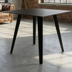 Table d'appoint carrée 40cm Bipolart Métal Noir
