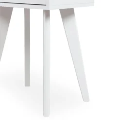 Table de chevet 1 tiroir avec cannage Dalgora L40cm Blanc
