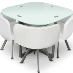 Table et chaises Mosaic 90 Blanc