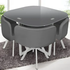 Table et chaises Mosaic 90 Gris