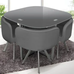 Table et chaises Mosaic 90 Gris
