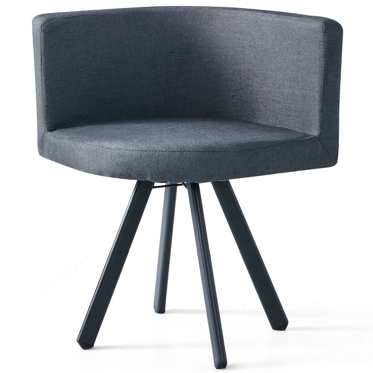Table et chaises Oslo Gris et Tissu Gris