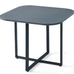 Table et chaises Oslo Gris et Tissu Gris