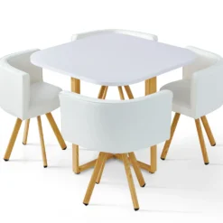Table et chaises scandinaves Oslo Blanc