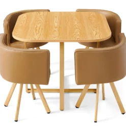 Table et chaises scandinaves Oslo Taupe